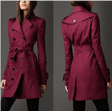 Lade das Bild in den Galerie-Viewer, British Trend Double-Breasted Slim Long Trench Coat
