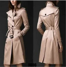 Lade das Bild in den Galerie-Viewer, British Trend Double-Breasted Slim Long Trench Coat
