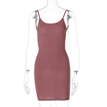 Lade das Bild in den Galerie-Viewer, European And American Solid Color Slim Fit Knit Sexy Sling Sheath Dress
