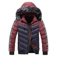 Lade das Bild in den Galerie-Viewer, Men&#39;s Winter Fur Collar Cotton Padded Jacket
