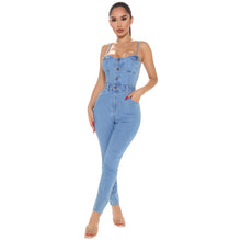 Lade das Bild in den Galerie-Viewer, Casual Nightclub Women&#39;s High Elastic Denim Jumpsuit Summer
