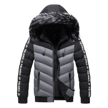 Lade das Bild in den Galerie-Viewer, Men&#39;s Winter Fur Collar Cotton Padded Jacket
