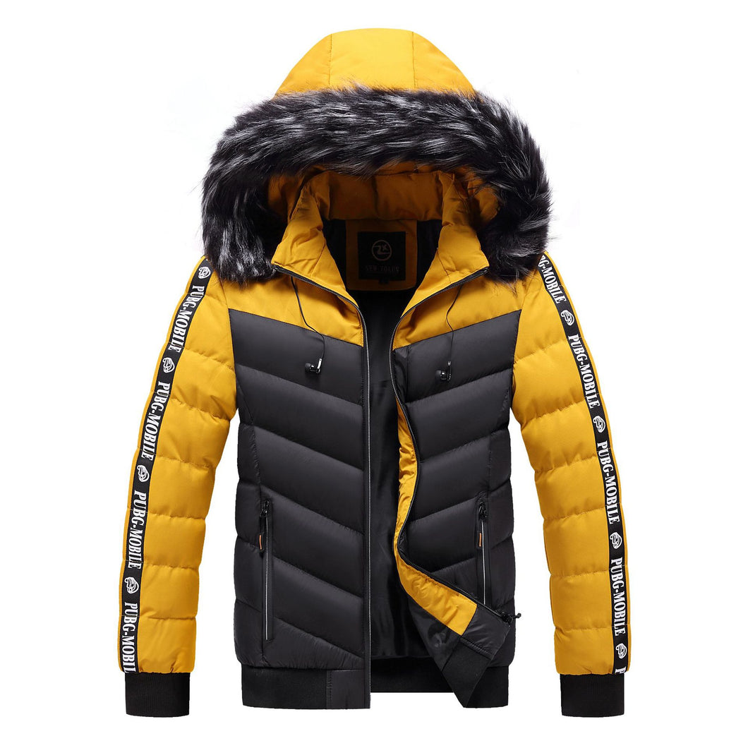 Men's Winter Fur Collar Cotton Padded Jacket