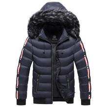 Lade das Bild in den Galerie-Viewer, Men&#39;s Winter Fur Collar Cotton Padded Jacket
