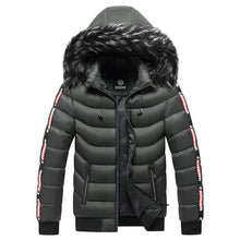 Lade das Bild in den Galerie-Viewer, Men&#39;s Winter Fur Collar Cotton Padded Jacket
