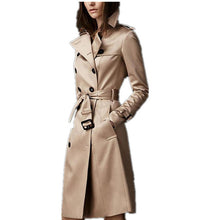 Lade das Bild in den Galerie-Viewer, British Trend Double-Breasted Slim Long Trench Coat
