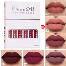 Lade das Bild in den Galerie-Viewer, 6 Boxes Of Matte Non-stick Cup Waterproof Lipstick Long Lasting Lip Gloss
