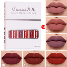 Lade das Bild in den Galerie-Viewer, 6 Boxes Of Matte Non-stick Cup Waterproof Lipstick Long Lasting Lip Gloss
