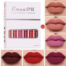 Lade das Bild in den Galerie-Viewer, 6 Boxes Of Matte Non-stick Cup Waterproof Lipstick Long Lasting Lip Gloss
