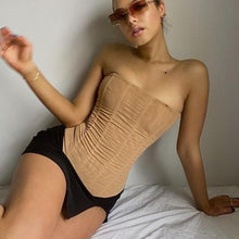 Lade das Bild in den Galerie-Viewer, Skinny Sleeveless Tube Top Women Summer New Mesh Crop Corset Tank Party Streetwear Chest
