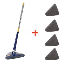 Lade das Bild in den Galerie-Viewer, New Iengthened Triangular Mop 360-Degree Telescopic Rotatable Adjustable Floor Cleaning Mop Absorbent Wet And Dry Dual-use Clean
