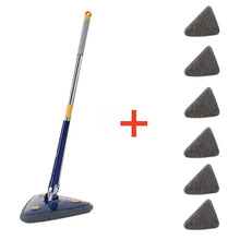 Lade das Bild in den Galerie-Viewer, New Iengthened Triangular Mop 360-Degree Telescopic Rotatable Adjustable Floor Cleaning Mop Absorbent Wet And Dry Dual-use Clean
