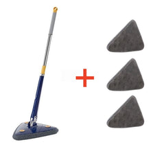 Lade das Bild in den Galerie-Viewer, New Iengthened Triangular Mop 360-Degree Telescopic Rotatable Adjustable Floor Cleaning Mop Absorbent Wet And Dry Dual-use Clean
