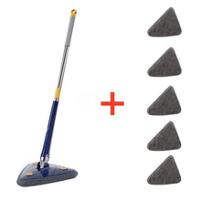 Lade das Bild in den Galerie-Viewer, New Iengthened Triangular Mop 360-Degree Telescopic Rotatable Adjustable Floor Cleaning Mop Absorbent Wet And Dry Dual-use Clean
