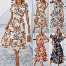 Lade das Bild in den Galerie-Viewer, Women&#39;s Clothing Holiday Floral Print Dress
