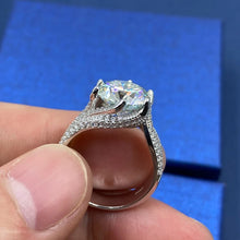 Lade das Bild in den Galerie-Viewer, Sunite 5,0 ct 3,0 ct blau rot Moissanite Diamantring für Frauen Männer Geschenk Verlobung s925 Silber Rubin Sapphire Smaragd
