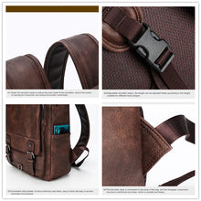 Lade das Bild in den Galerie-Viewer, JEEP BULUO Mode Leder Männer Rucksack Business Männlichen 15.6 &quot;Laptop Tasche, Große Kapazität Rucksack
