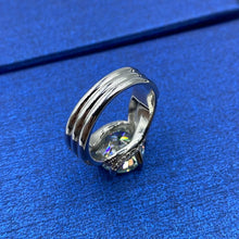 Lade das Bild in den Galerie-Viewer, Sunite 5,0 ct 3,0 ct blau rot Moissanite Diamantring für Frauen Männer Geschenk Verlobung s925 Silber Rubin Sapphire Smaragd
