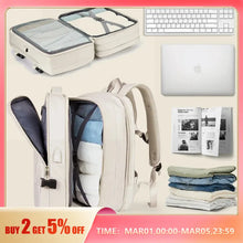 Lade das Bild in den Galerie-Viewer, Likros reise Rucksack für Männer/Frauen erweiterbarer, Laptop Rucksack mit USB Port großer wasserdichter 40l Rucksack
