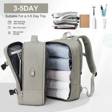 Lade das Bild in den Galerie-Viewer, Likros reise Rucksack für Männer/Frauen erweiterbarer, Laptop Rucksack mit USB Port großer wasserdichter 40l Rucksack
