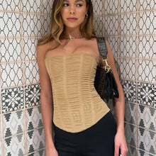 Lade das Bild in den Galerie-Viewer, Skinny Sleeveless Tube Top Women Summer New Mesh Crop Corset Tank Party Streetwear Chest
