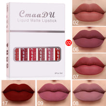 Lade das Bild in den Galerie-Viewer, 6 Boxes Of Matte Non-stick Cup Waterproof Lipstick Long Lasting Lip Gloss
