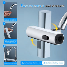 Lade das Bild in den Galerie-Viewer, Kitchen Faucet Waterfall Outlet Splash Proof Universal Rotating Bubbler Multifunctional Water Nozzle Extension Kitchen Gadgets
