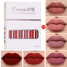 Lade das Bild in den Galerie-Viewer, 6 Boxes Of Matte Non-stick Cup Waterproof Lipstick Long Lasting Lip Gloss
